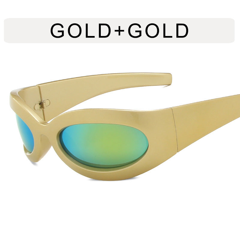 Wholesale Macaron Futuristic Female PC Sunglasses